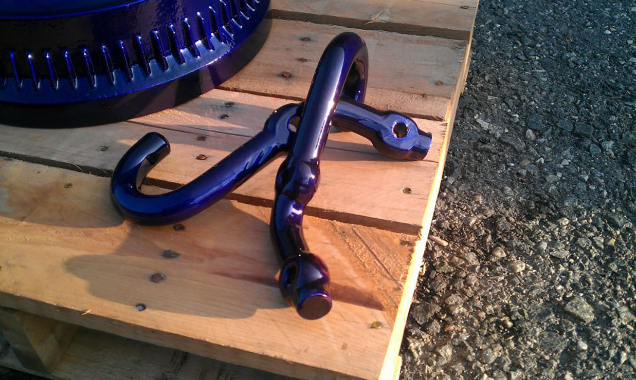 purple powder coating